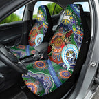 Personalised Rabbitohs NAIDOC Week 2024 Car Seat Cover Australia Aboriginal Dot Painting