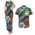 Personalised Rabbitohs NAIDOC Week 2024 Couples Matching Tank Maxi Dress and Hawaiian Shirt Australia Aboriginal Dot Painting