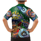Personalised Rabbitohs NAIDOC Week 2024 Family Matching Mermaid Dress and Hawaiian Shirt Australia Aboriginal Dot Painting