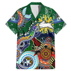 Personalised Rabbitohs NAIDOC Week 2024 Family Matching Mermaid Dress and Hawaiian Shirt Australia Aboriginal Dot Painting