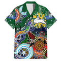 Personalised Rabbitohs NAIDOC Week 2024 Family Matching Off Shoulder Maxi Dress and Hawaiian Shirt Australia Aboriginal Dot Painting