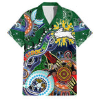 Personalised Rabbitohs NAIDOC Week 2024 Family Matching Off Shoulder Maxi Dress and Hawaiian Shirt Australia Aboriginal Dot Painting