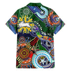 Personalised Rabbitohs NAIDOC Week 2024 Family Matching Off Shoulder Maxi Dress and Hawaiian Shirt Australia Aboriginal Dot Painting