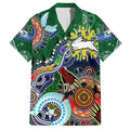 Personalised Rabbitohs NAIDOC Week 2024 Family Matching Short Sleeve Bodycon Dress and Hawaiian Shirt Australia Aboriginal Dot Painting