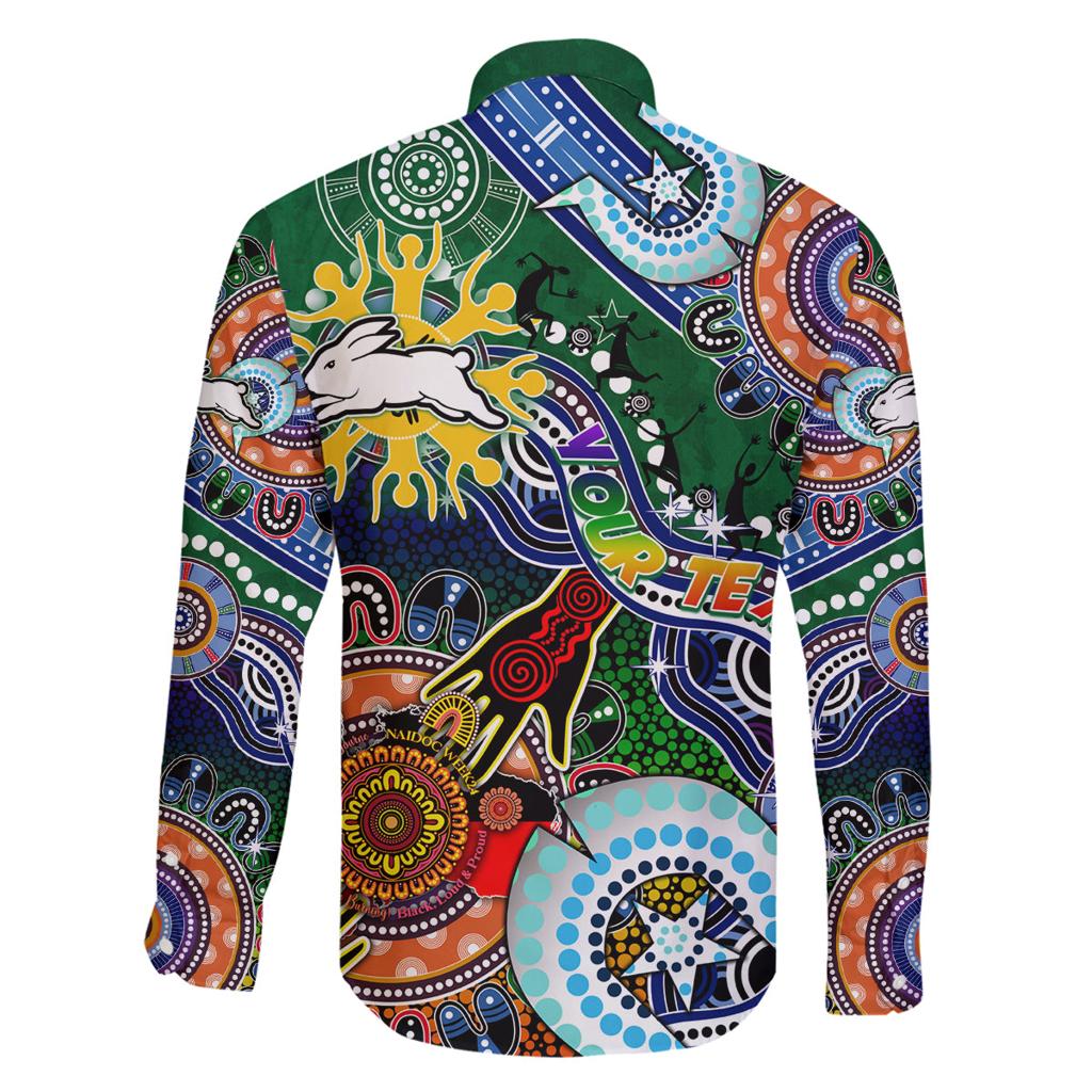 Personalised Rabbitohs NAIDOC Week 2024 Family Matching Tank Maxi Dress and Hawaiian Shirt Australia Aboriginal Dot Painting