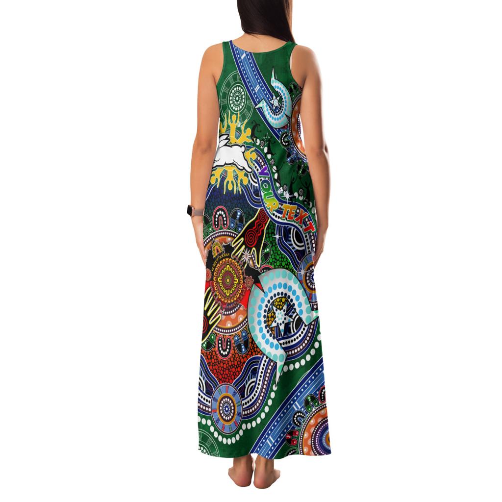 Personalised Rabbitohs NAIDOC Week 2024 Family Matching Tank Maxi Dress and Hawaiian Shirt Australia Aboriginal Dot Painting