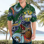 Personalised Rabbitohs NAIDOC Week 2024 Hawaiian Shirt Australia Aboriginal Dot Painting