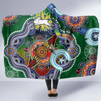 Personalised Rabbitohs NAIDOC Week 2024 Hooded Blanket Australia Aboriginal Dot Painting