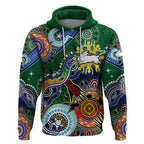 Personalised Rabbitohs NAIDOC Week 2024 Hoodie Australia Aboriginal Dot Painting