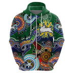 Personalised Rabbitohs NAIDOC Week 2024 Hoodie Australia Aboriginal Dot Painting