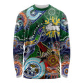 Personalised Rabbitohs NAIDOC Week 2024 Long Sleeve Shirt Australia Aboriginal Dot Painting