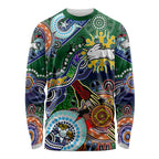 Personalised Rabbitohs NAIDOC Week 2024 Long Sleeve Shirt Australia Aboriginal Dot Painting