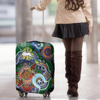 Personalised Rabbitohs NAIDOC Week 2024 Luggage Cover Australia Aboriginal Dot Painting