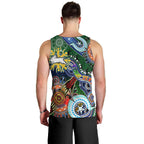 Personalised Rabbitohs NAIDOC Week 2024 Men Tank Top Australia Aboriginal Dot Painting