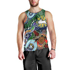 Personalised Rabbitohs NAIDOC Week 2024 Men Tank Top Australia Aboriginal Dot Painting
