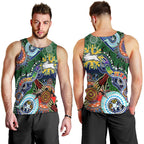 Personalised Rabbitohs NAIDOC Week 2024 Men Tank Top Australia Aboriginal Dot Painting
