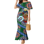 Personalised Rabbitohs NAIDOC Week 2024 Mermaid Dress Australia Aboriginal Dot Painting