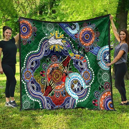 Personalised Rabbitohs NAIDOC Week 2024 Quilt Australia Aboriginal Dot Painting