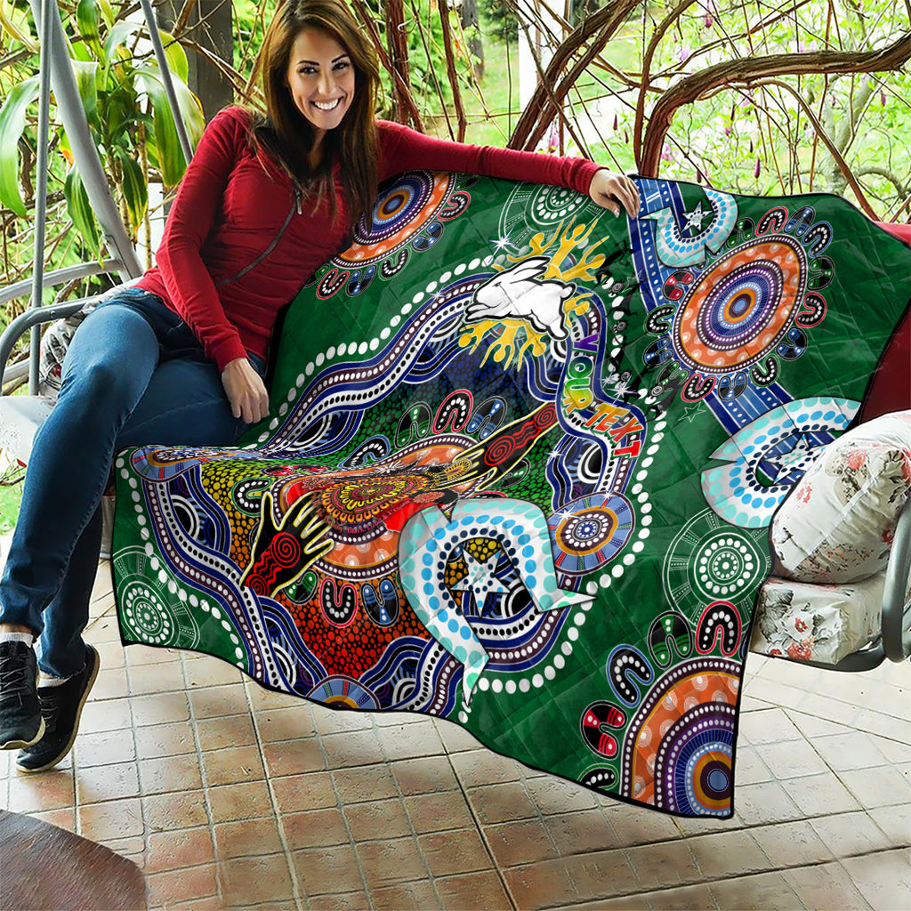 Personalised Rabbitohs NAIDOC Week 2024 Quilt Australia Aboriginal Dot Painting