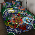 Personalised Rabbitohs NAIDOC Week 2024 Quilt Bed Set Australia Aboriginal Dot Painting