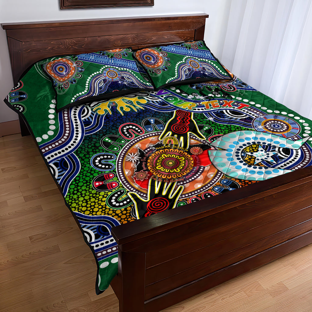 Personalised Rabbitohs NAIDOC Week 2024 Quilt Bed Set Australia Aboriginal Dot Painting