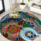 Personalised Rabbitohs NAIDOC Week 2024 Round Carpet Australia Aboriginal Dot Painting