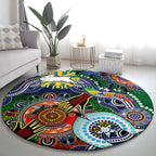 Personalised Rabbitohs NAIDOC Week 2024 Round Carpet Australia Aboriginal Dot Painting
