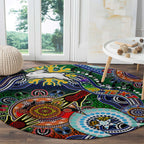 Personalised Rabbitohs NAIDOC Week 2024 Round Carpet Australia Aboriginal Dot Painting