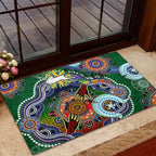Personalised Rabbitohs NAIDOC Week 2024 Rubber Doormat Australia Aboriginal Dot Painting