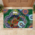 Personalised Rabbitohs NAIDOC Week 2024 Rubber Doormat Australia Aboriginal Dot Painting
