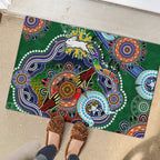 Personalised Rabbitohs NAIDOC Week 2024 Rubber Doormat Australia Aboriginal Dot Painting