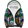 Personalised Rabbitohs NAIDOC Week 2024 Sherpa Hoodie Australia Aboriginal Dot Painting