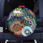 Personalised Rabbitohs NAIDOC Week 2024 Spare Tire Cover Australia Aboriginal Dot Painting