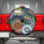 Personalised Rabbitohs NAIDOC Week 2024 Spare Tire Cover Australia Aboriginal Dot Painting