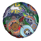 Personalised Rabbitohs NAIDOC Week 2024 Spare Tire Cover Australia Aboriginal Dot Painting