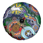 Personalised Rabbitohs NAIDOC Week 2024 Spare Tire Cover Australia Aboriginal Dot Painting