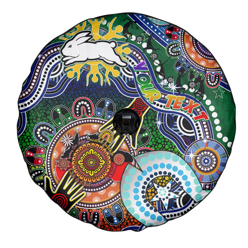 Personalised Rabbitohs NAIDOC Week 2024 Spare Tire Cover Australia Aboriginal Dot Painting