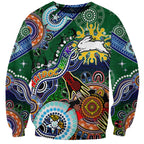 Personalised Rabbitohs NAIDOC Week 2024 Sweatshirt Australia Aboriginal Dot Painting