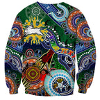 Personalised Rabbitohs NAIDOC Week 2024 Sweatshirt Australia Aboriginal Dot Painting