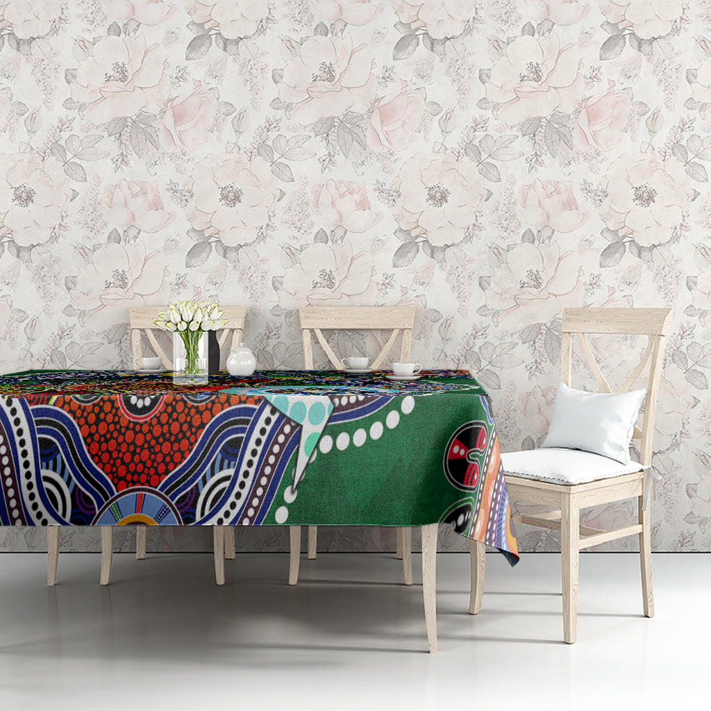 Personalised Rabbitohs NAIDOC Week 2024 Tablecloth Australia Aboriginal Dot Painting