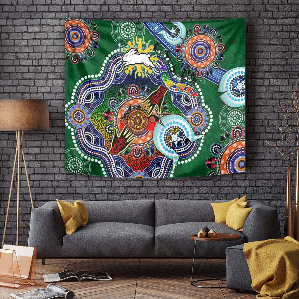 Personalised Rabbitohs NAIDOC Week 2024 Tapestry Australia Aboriginal Dot Painting