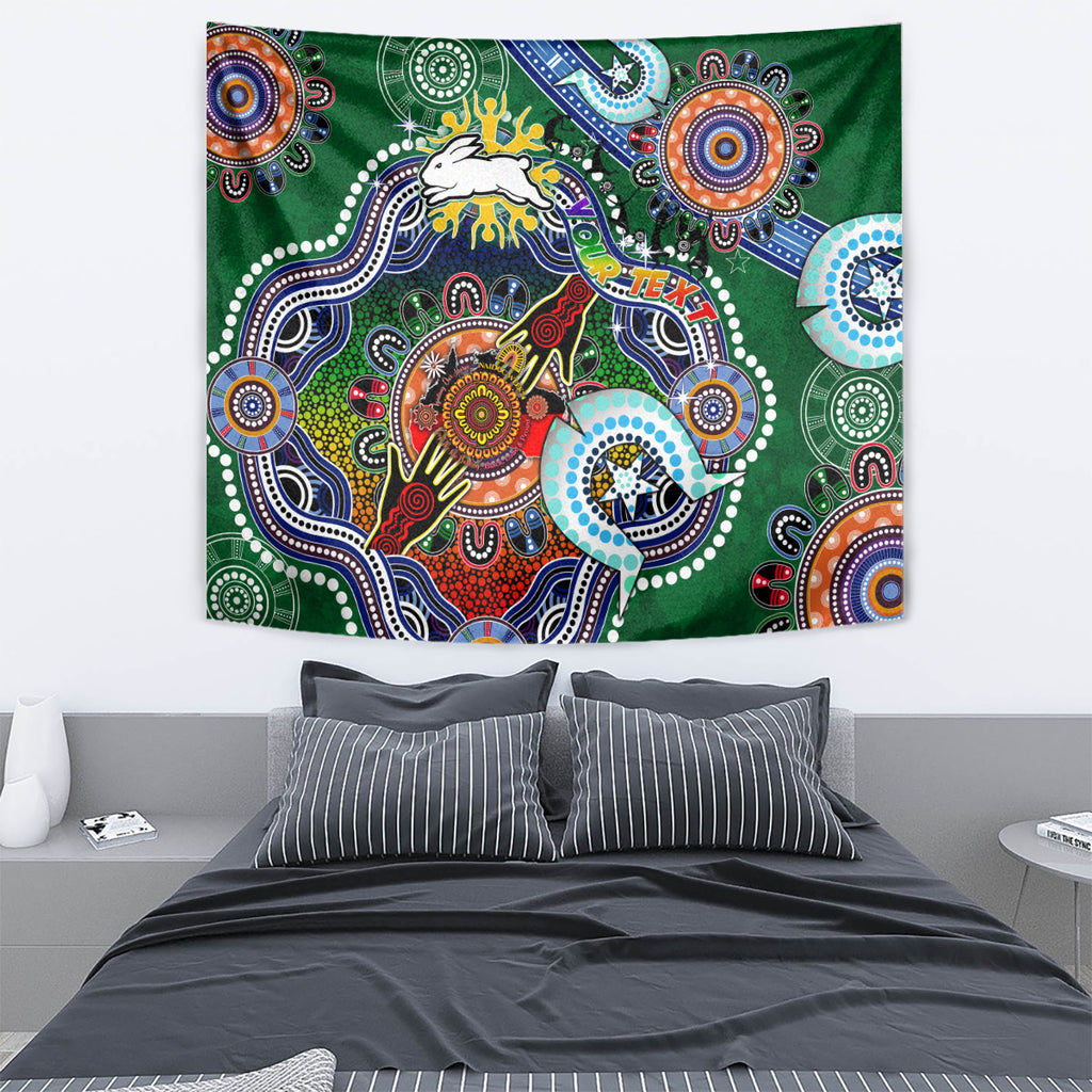 Personalised Rabbitohs NAIDOC Week 2024 Tapestry Australia Aboriginal Dot Painting