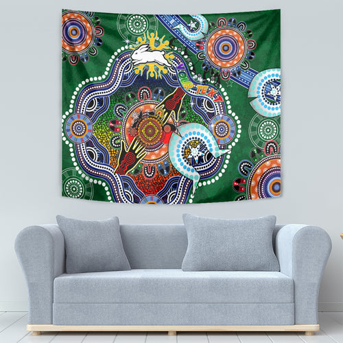 Personalised Rabbitohs NAIDOC Week 2024 Tapestry Australia Aboriginal Dot Painting