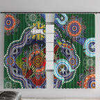 Personalised Rabbitohs NAIDOC Week 2024 Window Curtain Australia Aboriginal Dot Painting