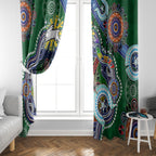Personalised Rabbitohs NAIDOC Week 2024 Window Curtain Australia Aboriginal Dot Painting