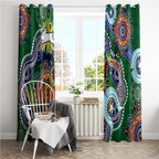 Personalised Rabbitohs NAIDOC Week 2024 Window Curtain Australia Aboriginal Dot Painting