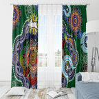 Personalised Rabbitohs NAIDOC Week 2024 Window Curtain Australia Aboriginal Dot Painting