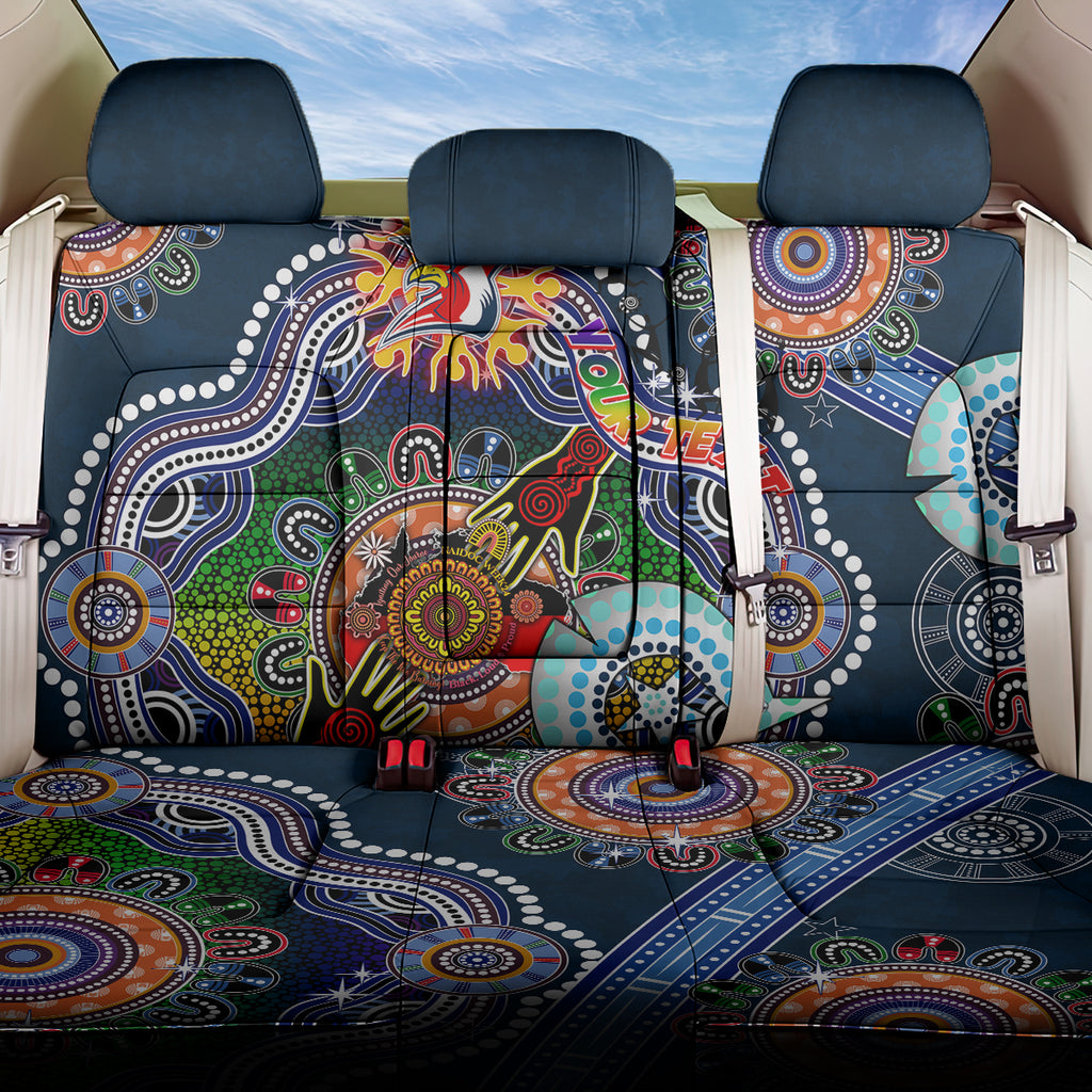 Personalised Roosters NAIDOC Week 2024 Back Car Seat Cover Australia Aboriginal Dot Painting