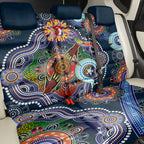 Personalised Roosters NAIDOC Week 2024 Back Car Seat Cover Australia Aboriginal Dot Painting