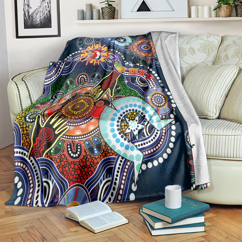 Personalised Roosters NAIDOC Week 2024 Blanket Australia Aboriginal Dot Painting